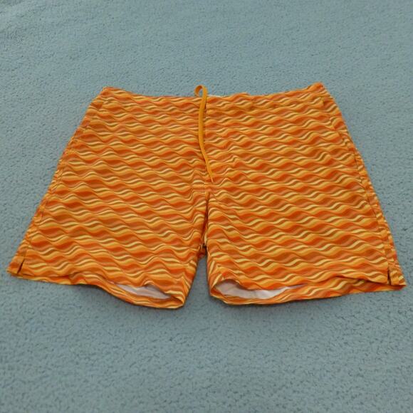 Fair Harbor Swim Trunks Mens 34 Lined Drawstring Orange Shorts Beach - Picture 1 of 11